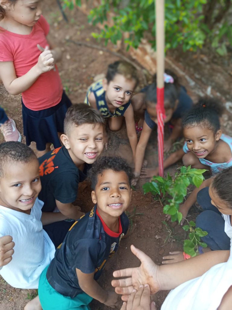 Creche e Berçário Nova Esperança tem plantio de árvores frutíferas